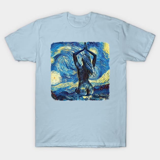 Yoga Van Gogh Style T-Shirt by todos